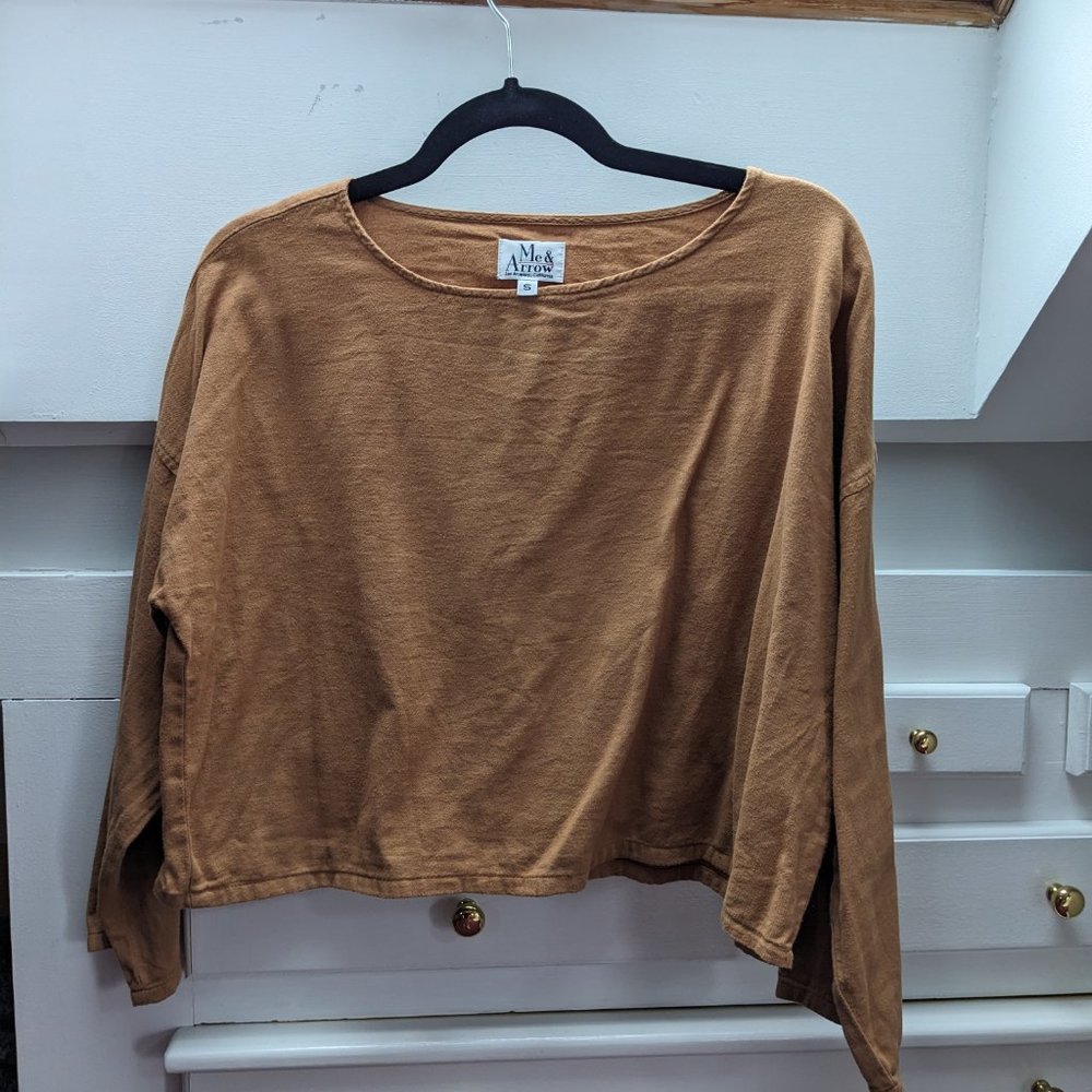 Me & Arrow Drop Shoulder Pullover